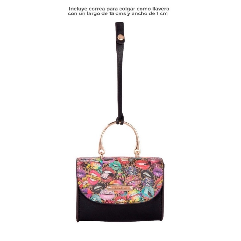 Nicole Lee Colorful Mini Print Satchel - Picture 2 of 9